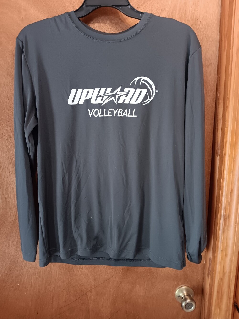 Sport-Tek Gray Long-Sleeve Crewneck Volleyball Shirt